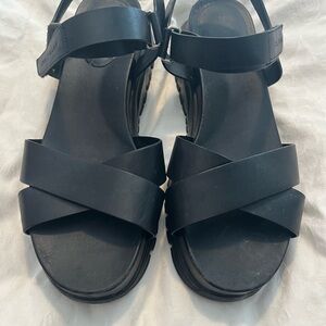 Cole Haan Black Strappy Sandals